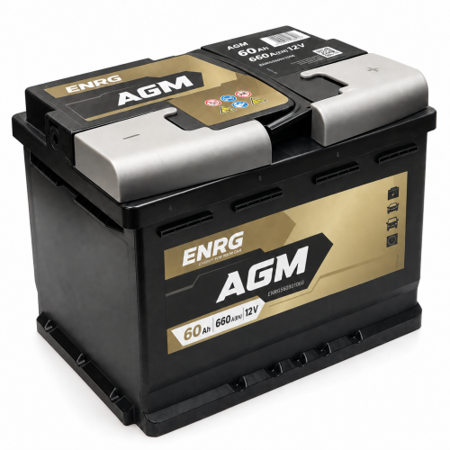 Akumulator ENRG AGM 12V 60Ah (660A) P+ L2