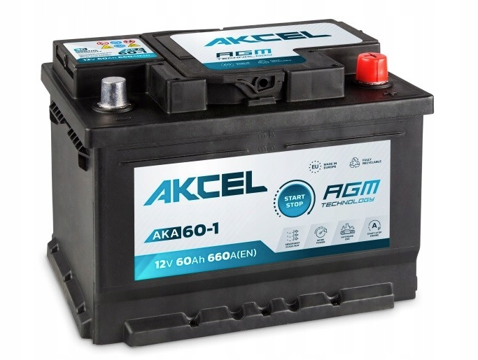 Akumulator Akcel AGM 12V 60Ah (660A) P+ L2.png